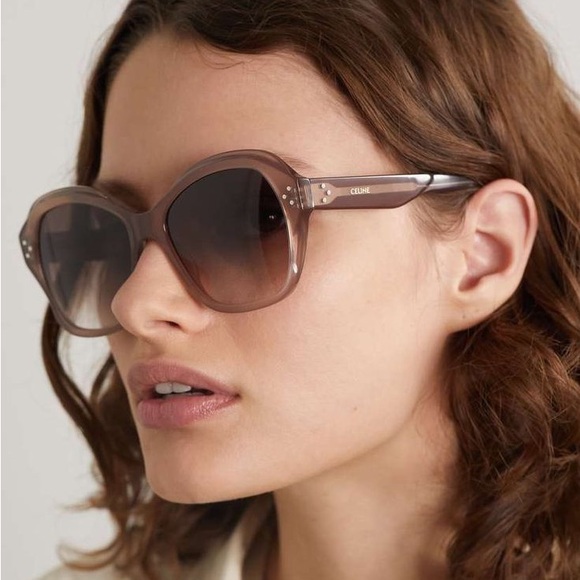 CELINE MAUVE GRADIENT ACETATE ROUND SUNGLASSES CL40200I - Picture 1 of 4